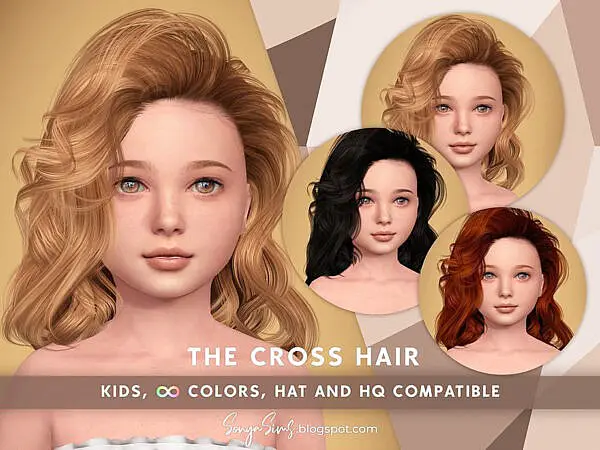 The Cross Hairstyle KIDS ~ The Sims Resource for Sims 4