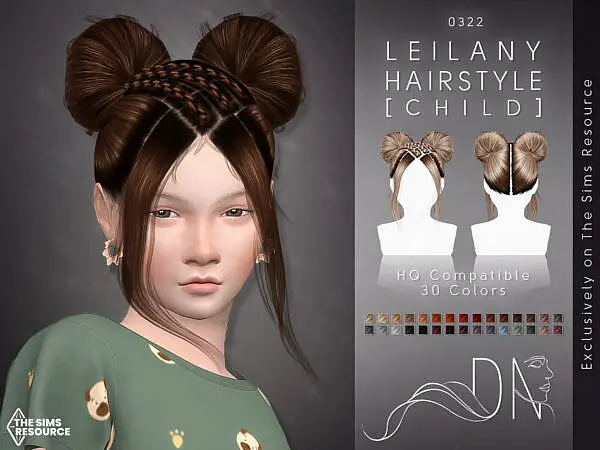 Leilany Hairstyle [Child] ~ The Sims Resource for Sims 4