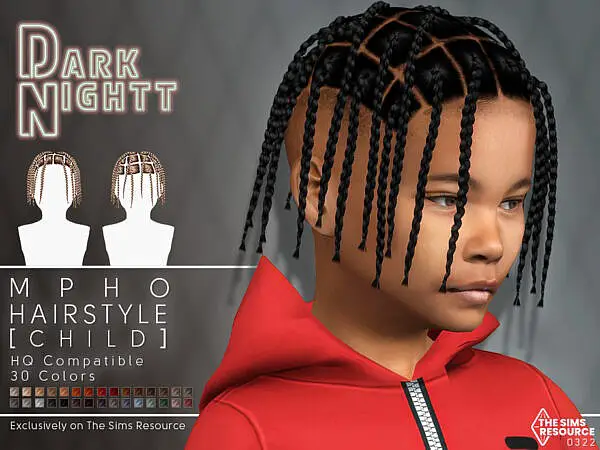 Mpho Hairstyle [Child] ~ The Sims Resource for Sims 4