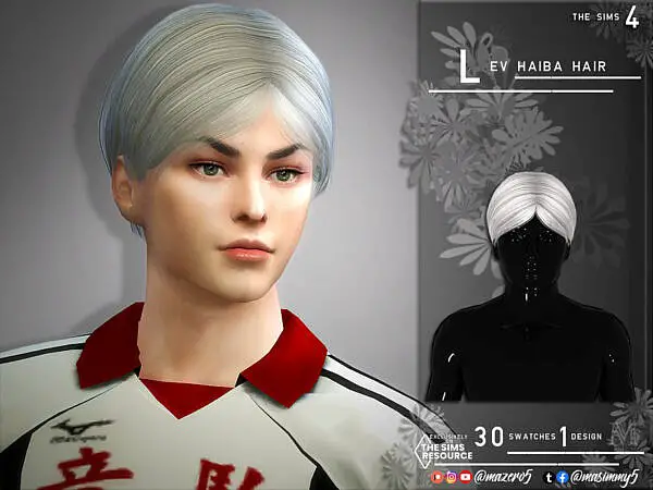 Hair Lev Haiba ~ The Sims Resource for Sims 4