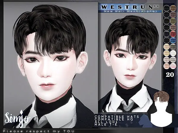 Male Hairstyle Westrun ~ The Sims Resource for Sims 4