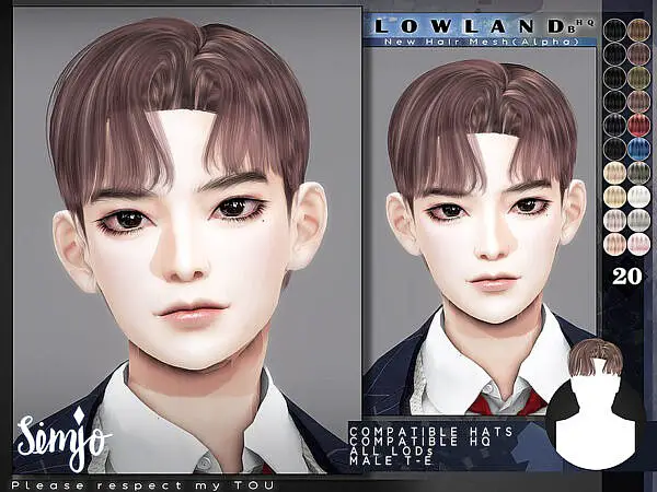 Male Hairstyle Lowland ~ The Sims Resource for Sims 4