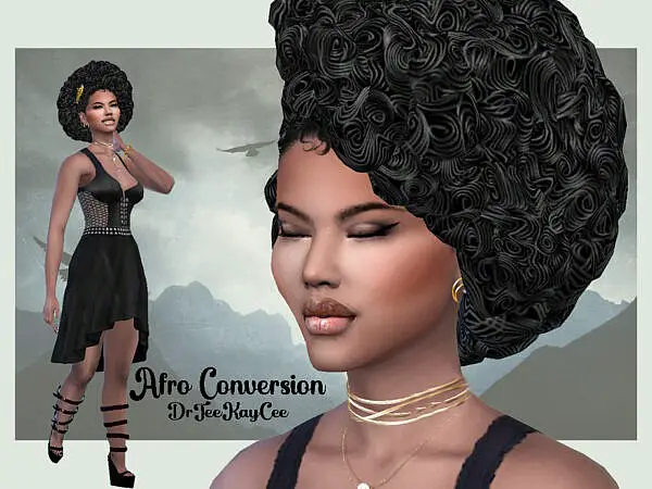 Afro Curls Conversion ~ The Sims Resource for Sims 4