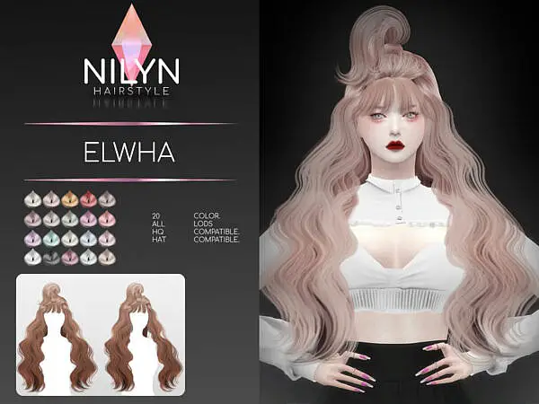 ELWHA HAIRSTYLE ~ The Sims Resource for Sims 4