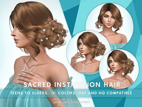 Sacred Institution hairstyle ~ The Sims Resource for Sims 4