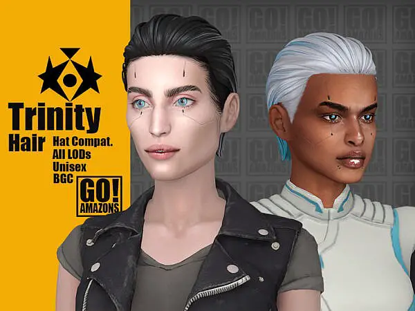 Trinity Hairstyle ~ The Sims Resource for Sims 4