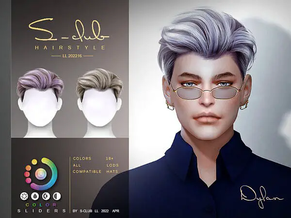 Mens short hairstyle (Dylan) ~ The Sims Resource for Sims 4