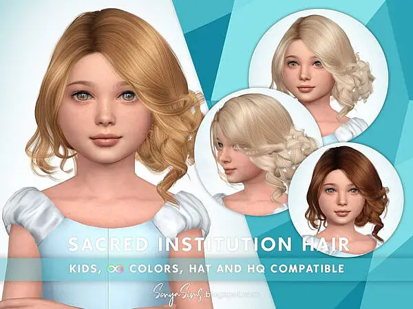 Sacred Institution hairstyle kids ~ The Sims Resource for Sims 4