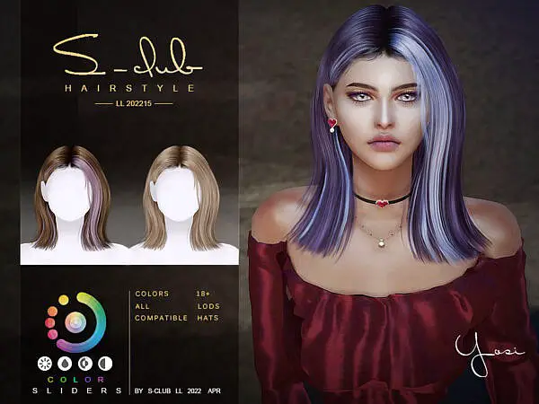 Mi long female hairstyle (Yosi) ~ The Sims Resource for Sims 4