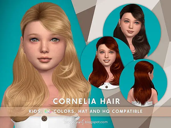 Cornelia Hairstyle KIDS ~ The Sims Resource for Sims 4
